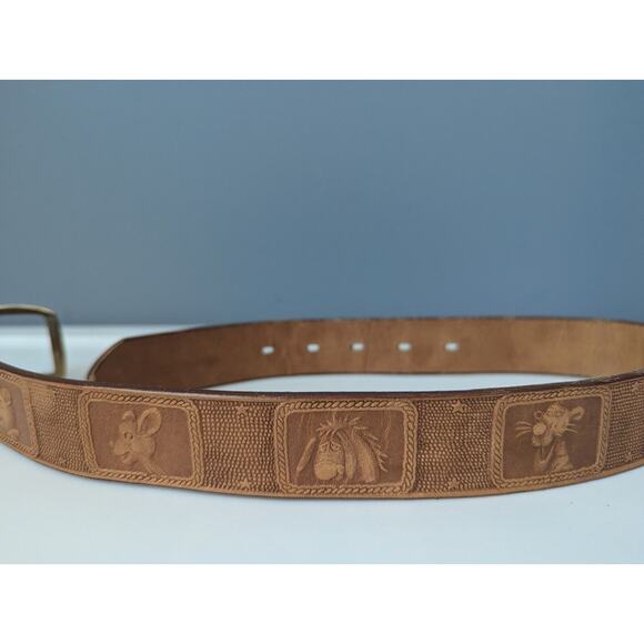 Vintage Sears Disney Belt Boys Large Leather Winnie The Pooh 34446 Youth Disney - Picture 2 of 4